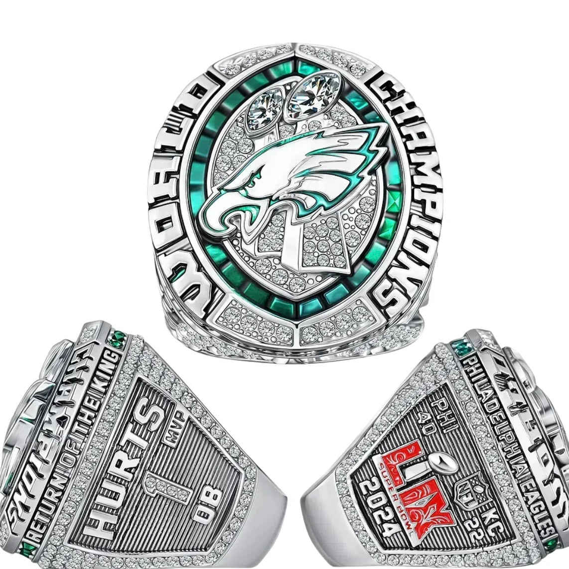 2024 Philadelphia Eagles Replica Championship Ring (Fan's Edition)